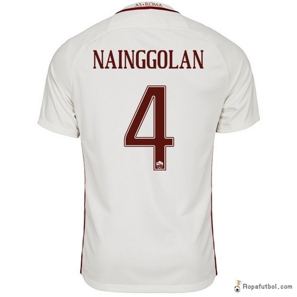 Camiseta As Roma Replica Segunda Ropa Nainggolan 2016/17 Blanco